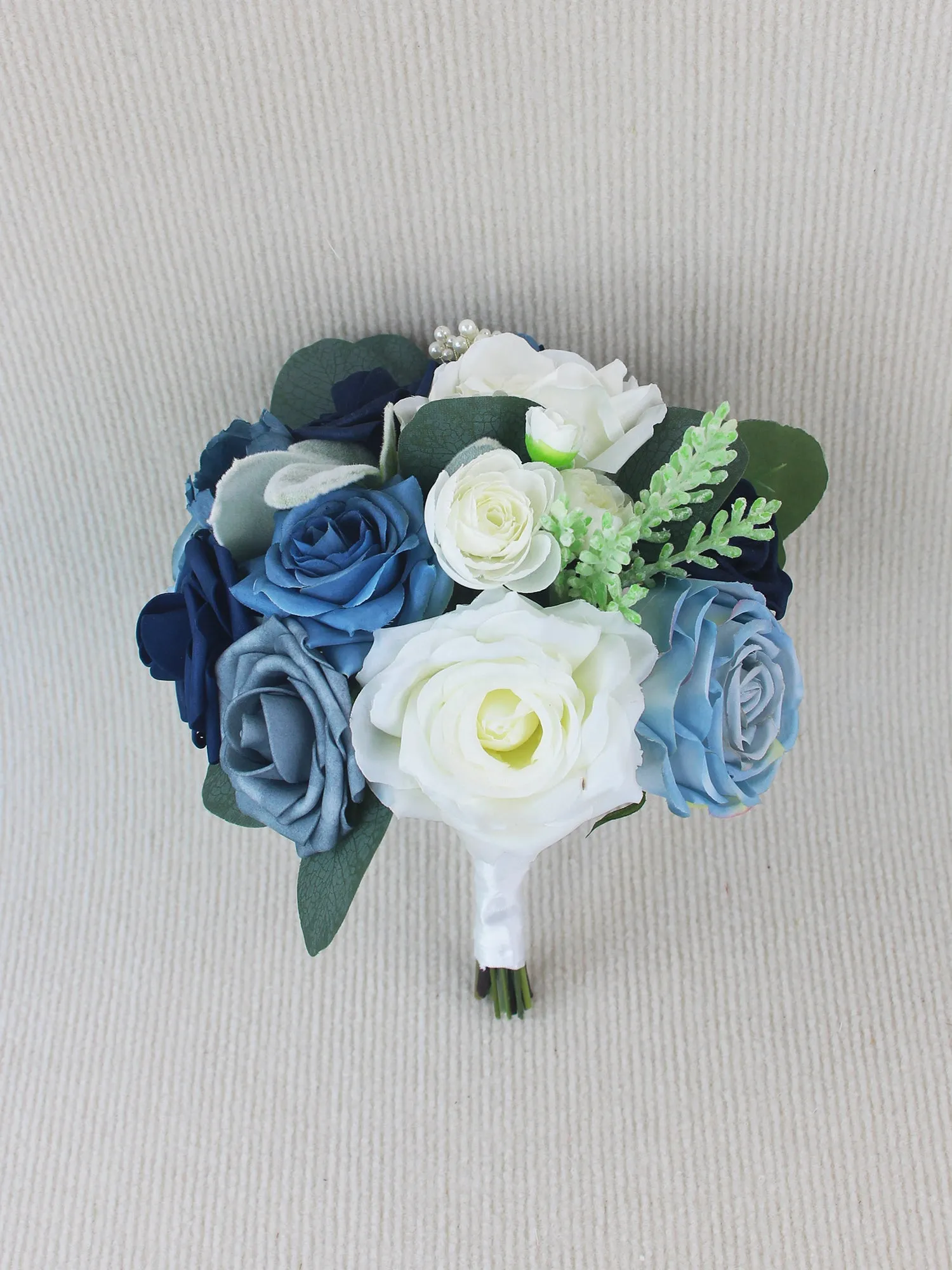 7.8 inch wide Navy Blue Bridesmaid Bouquet