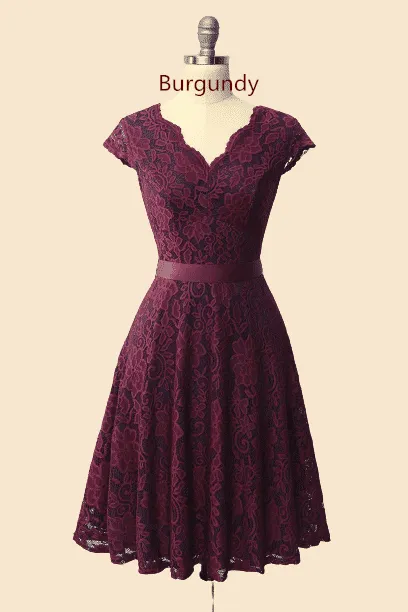 A-Line Cap Sleeve Navy Blue Bridesmaid Dress with Belt
