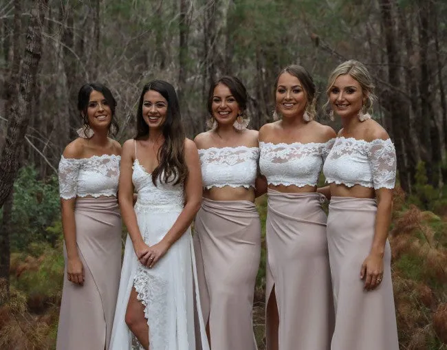 A Line Spaghetti Straps Chiffon Wedding Dress With Slit