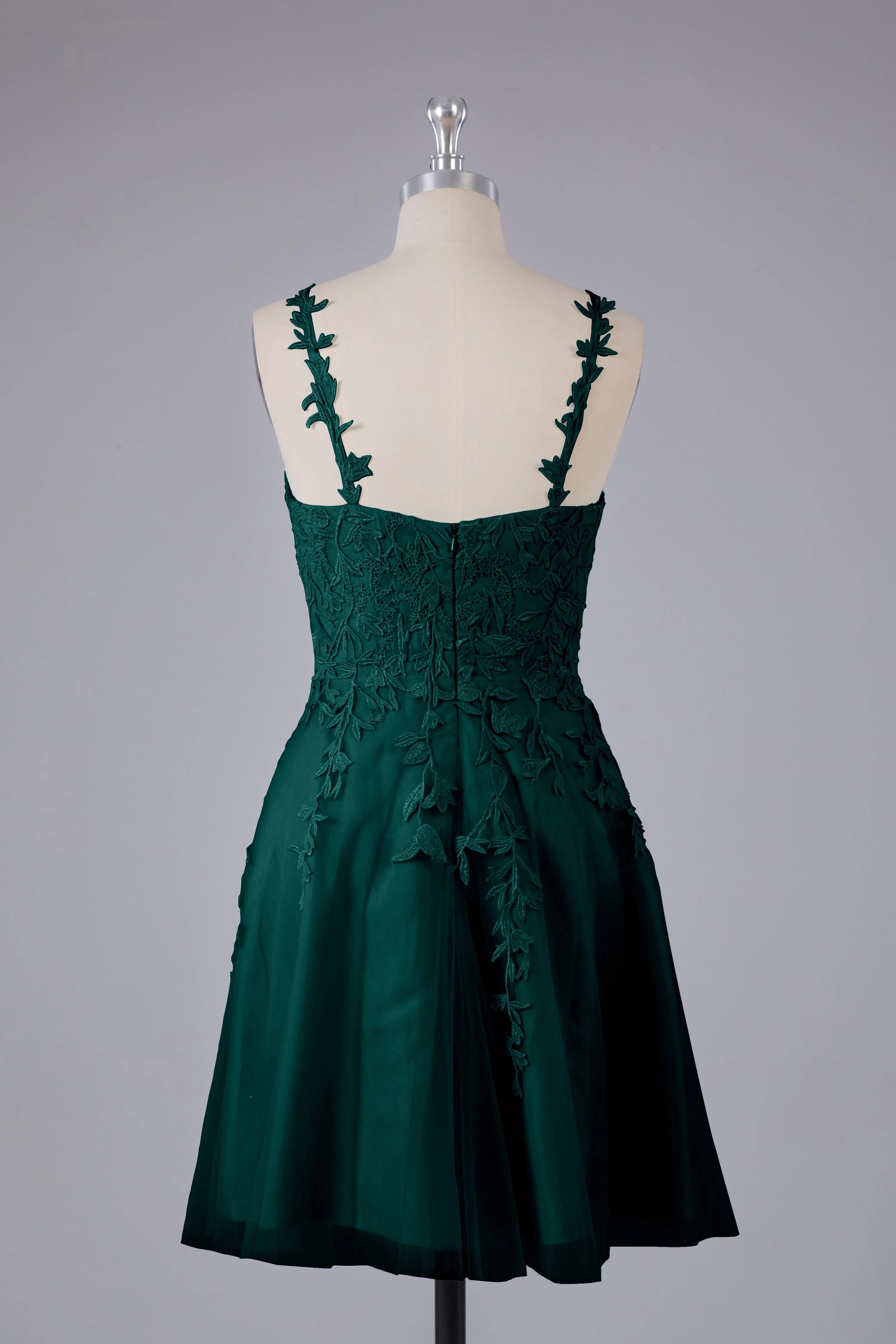 Beautiful Spaghetti Straps V Neck Bridesmaid Dresses