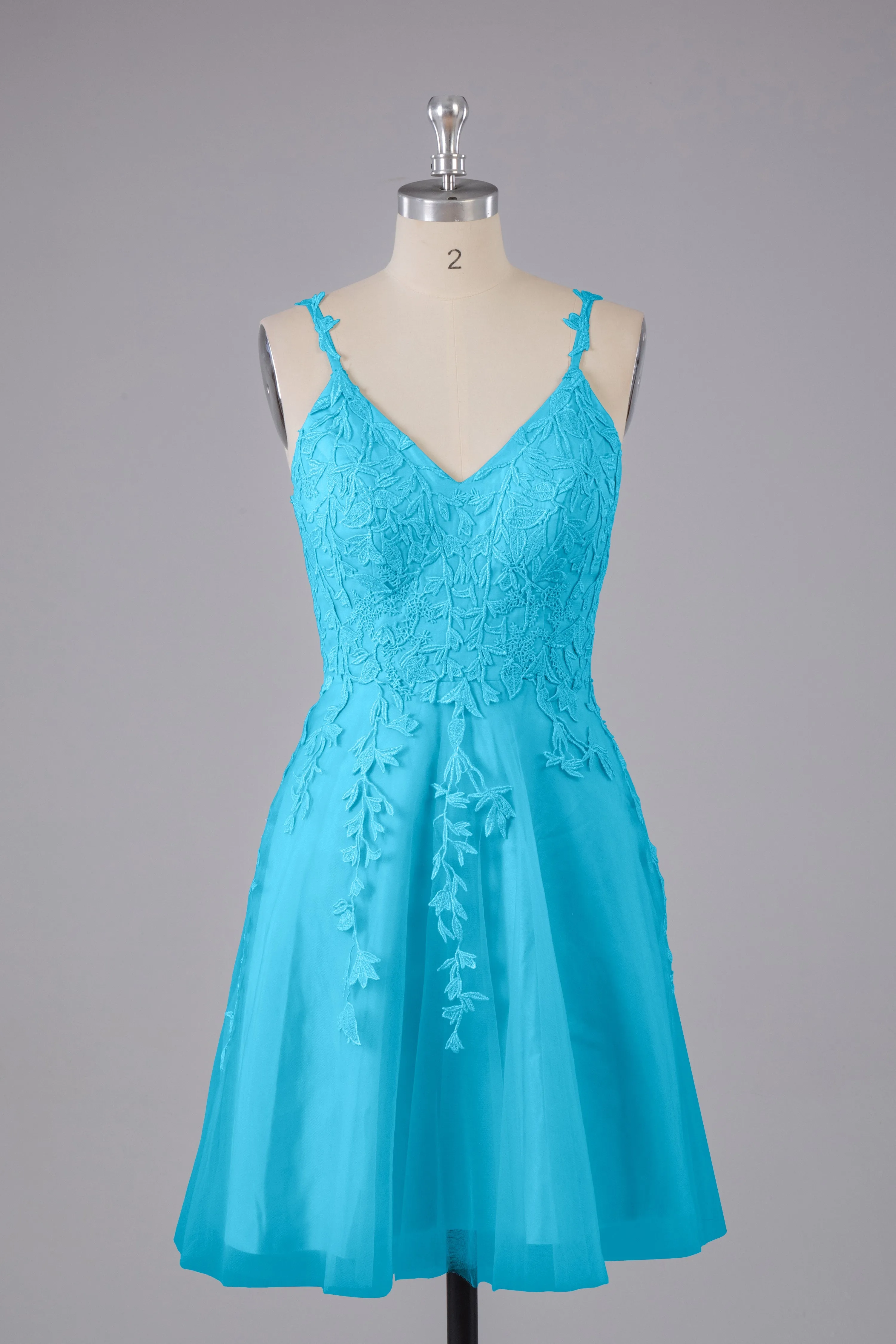Beautiful Spaghetti Straps V Neck Bridesmaid Dresses