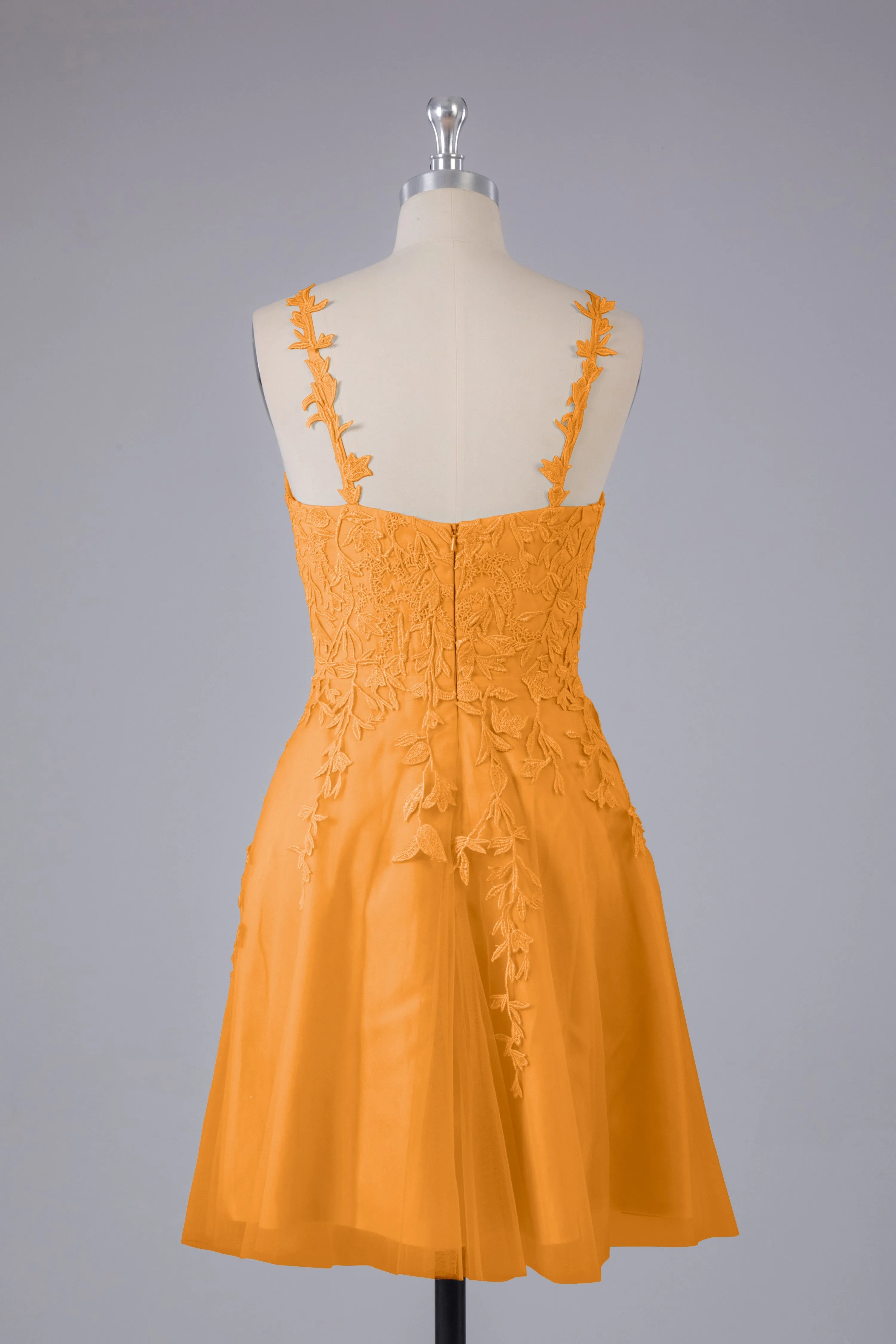 Beautiful Spaghetti Straps V Neck Bridesmaid Dresses
