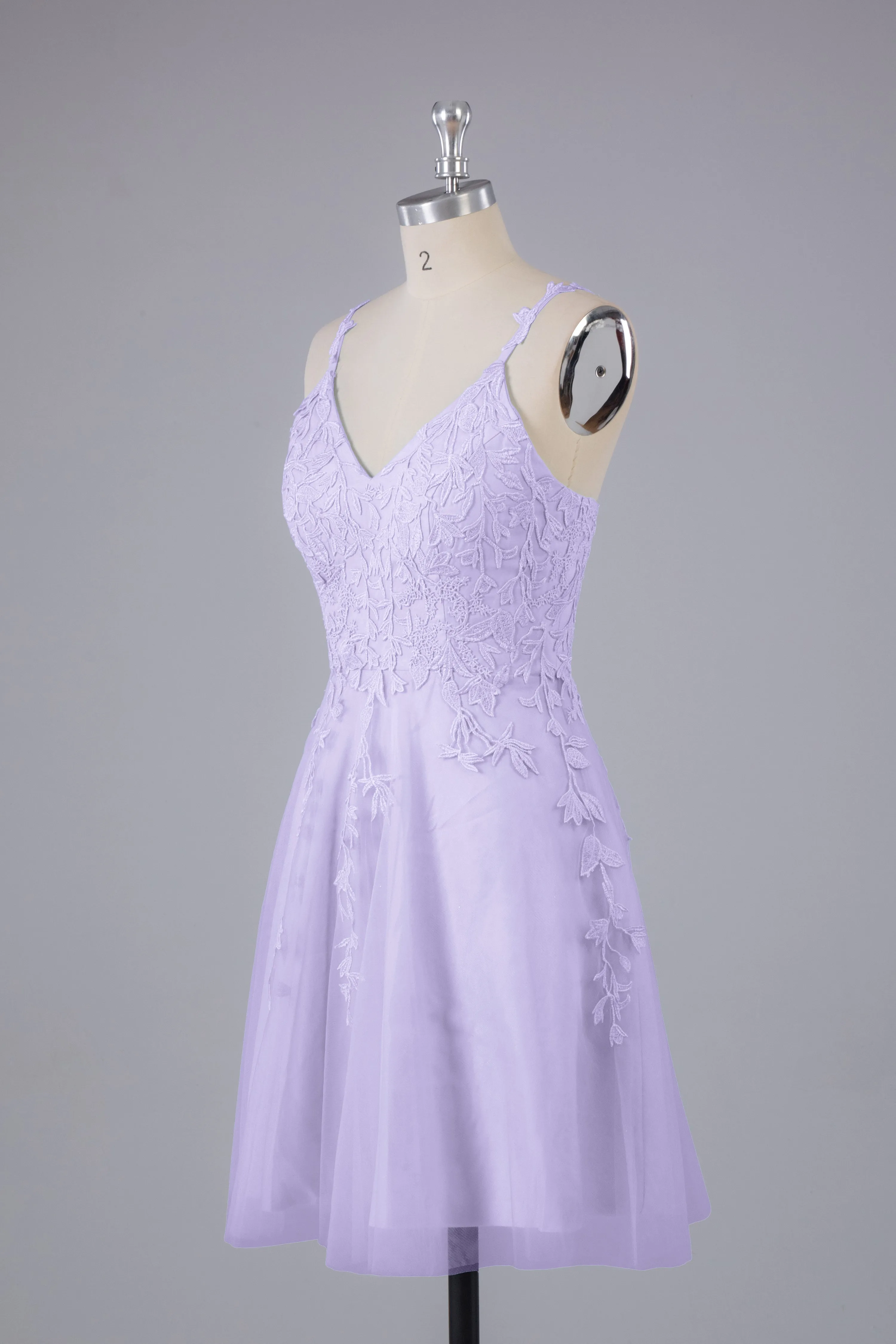 Beautiful Spaghetti Straps V Neck Bridesmaid Dresses