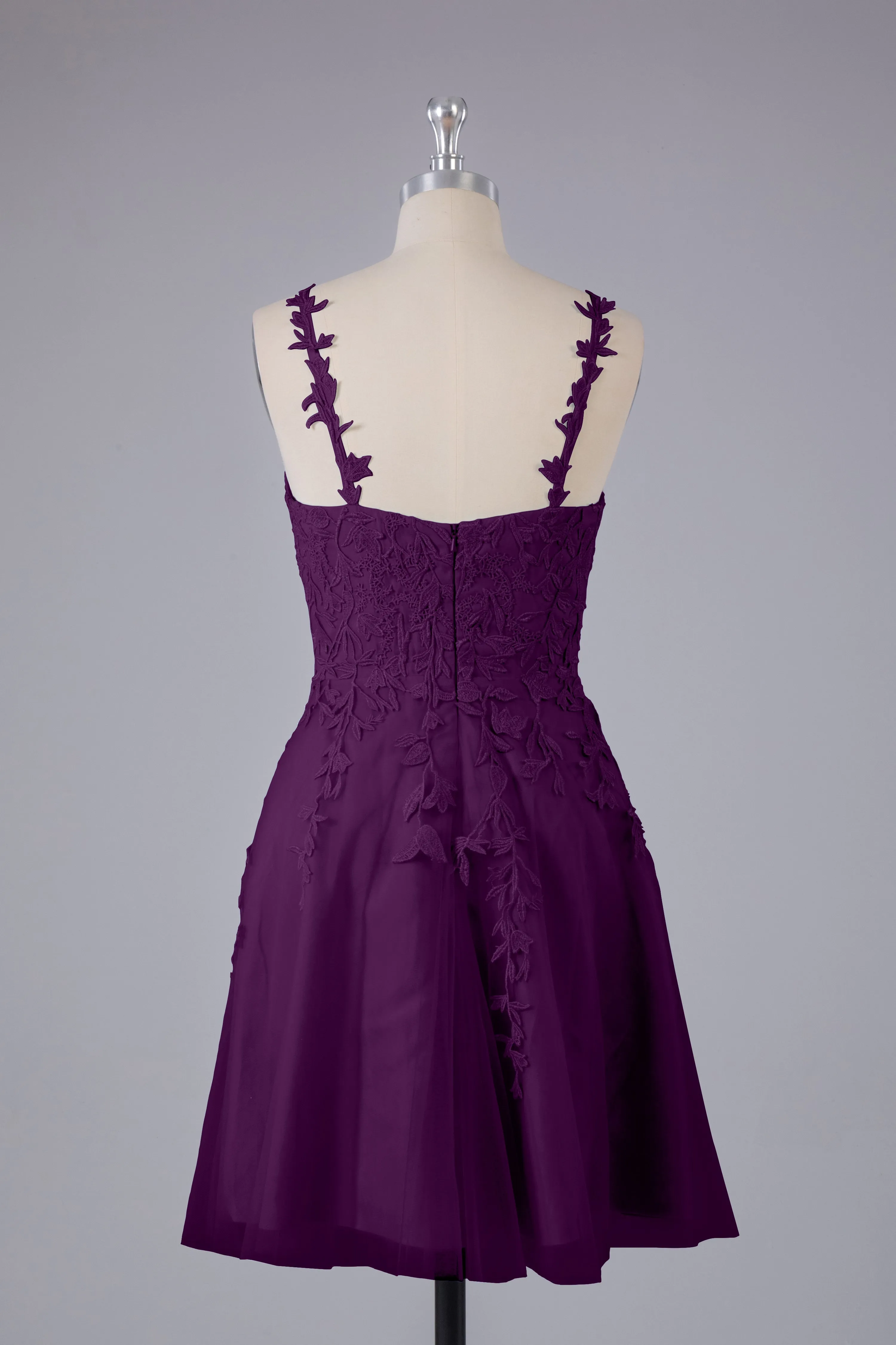 Beautiful Spaghetti Straps V Neck Bridesmaid Dresses