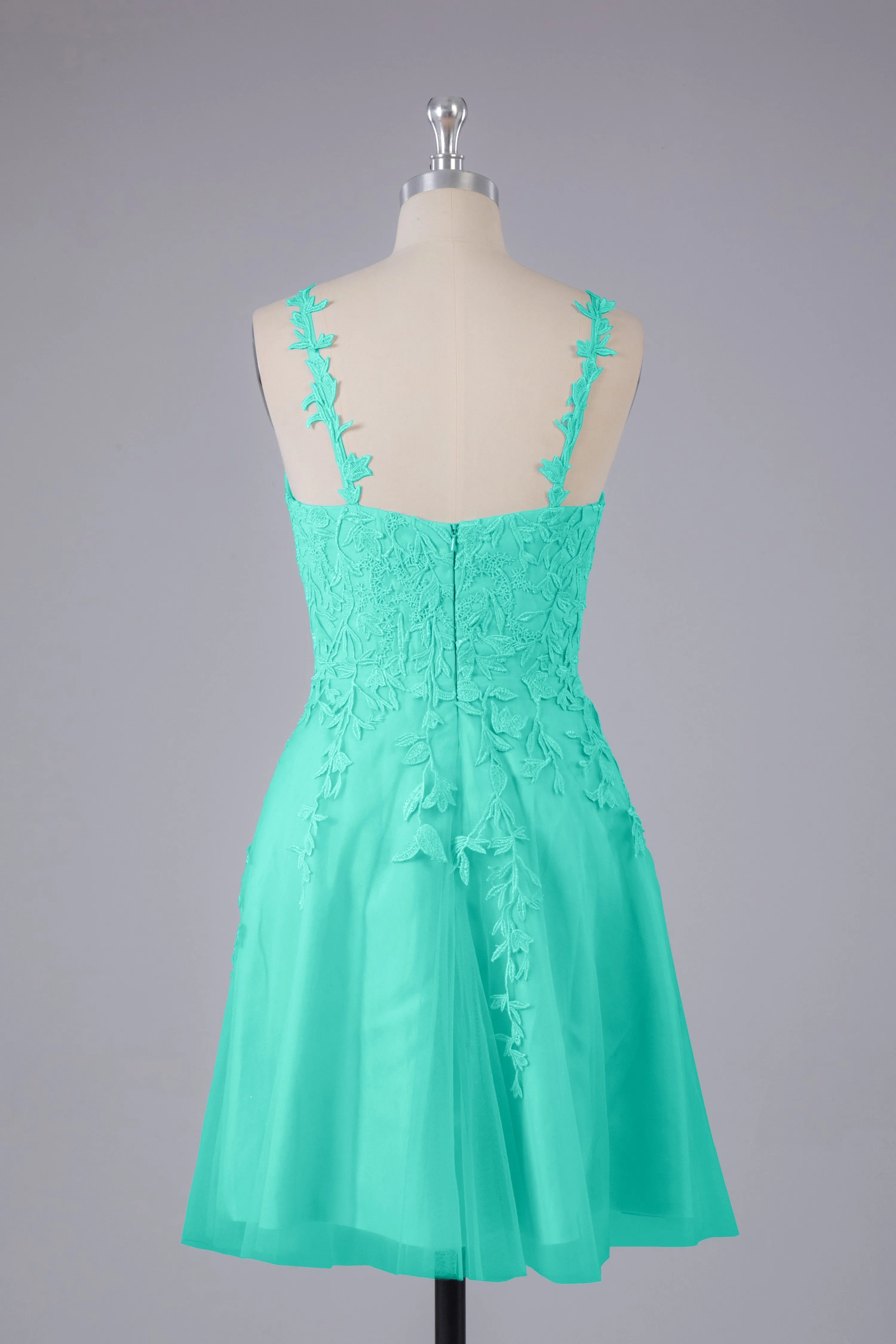 Beautiful Spaghetti Straps V Neck Bridesmaid Dresses