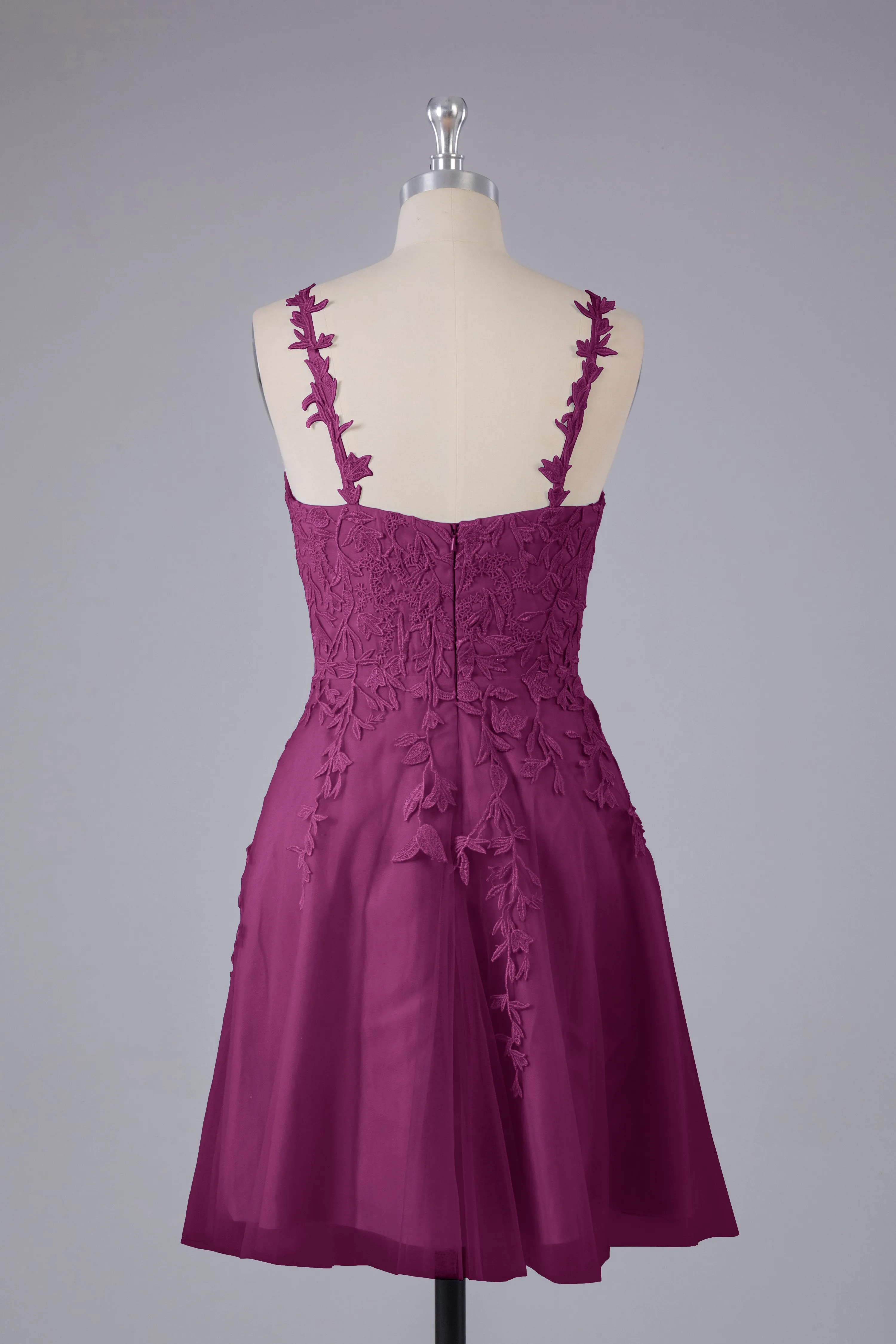 Beautiful Spaghetti Straps V Neck Bridesmaid Dresses