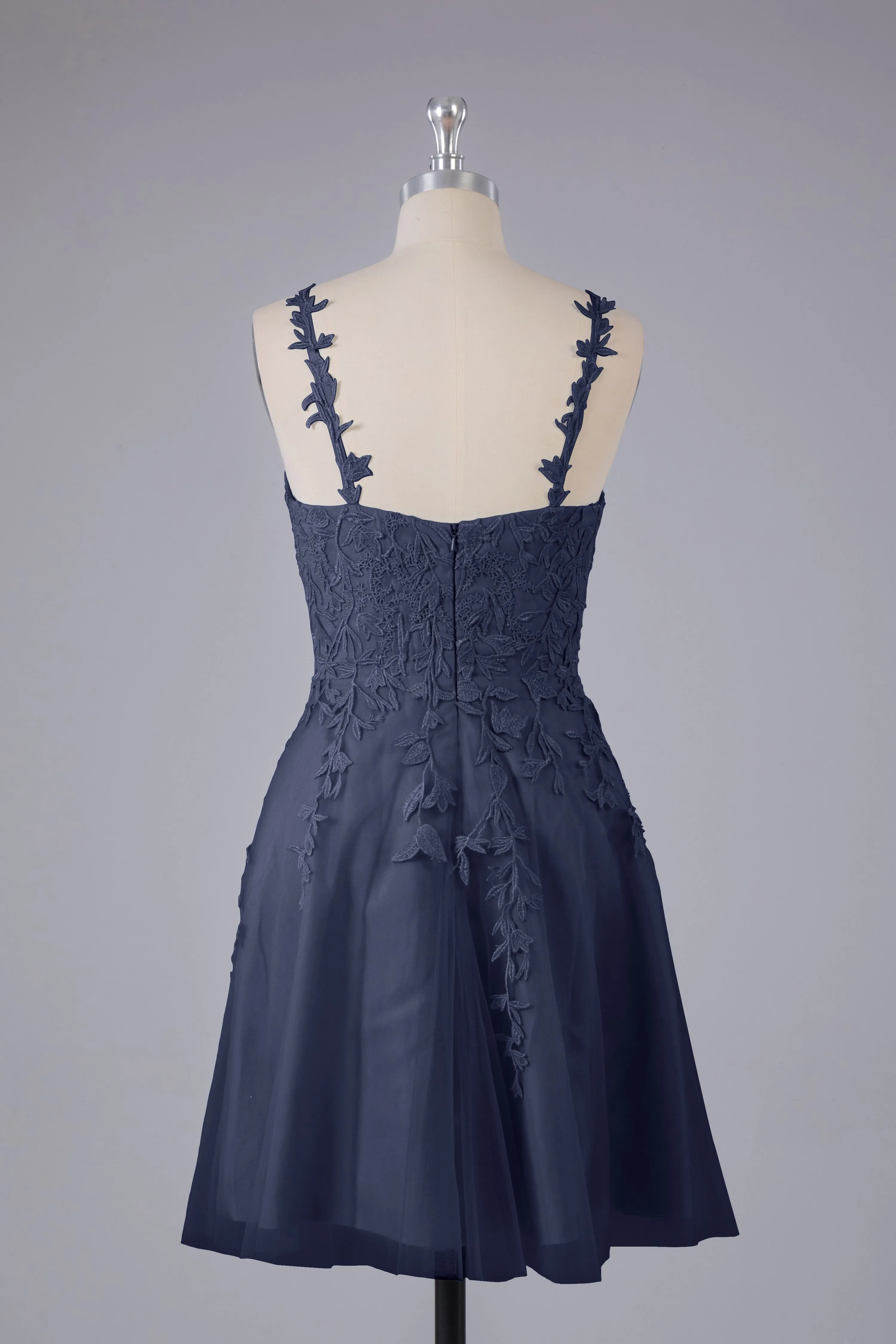 Beautiful Spaghetti Straps V Neck Bridesmaid Dresses