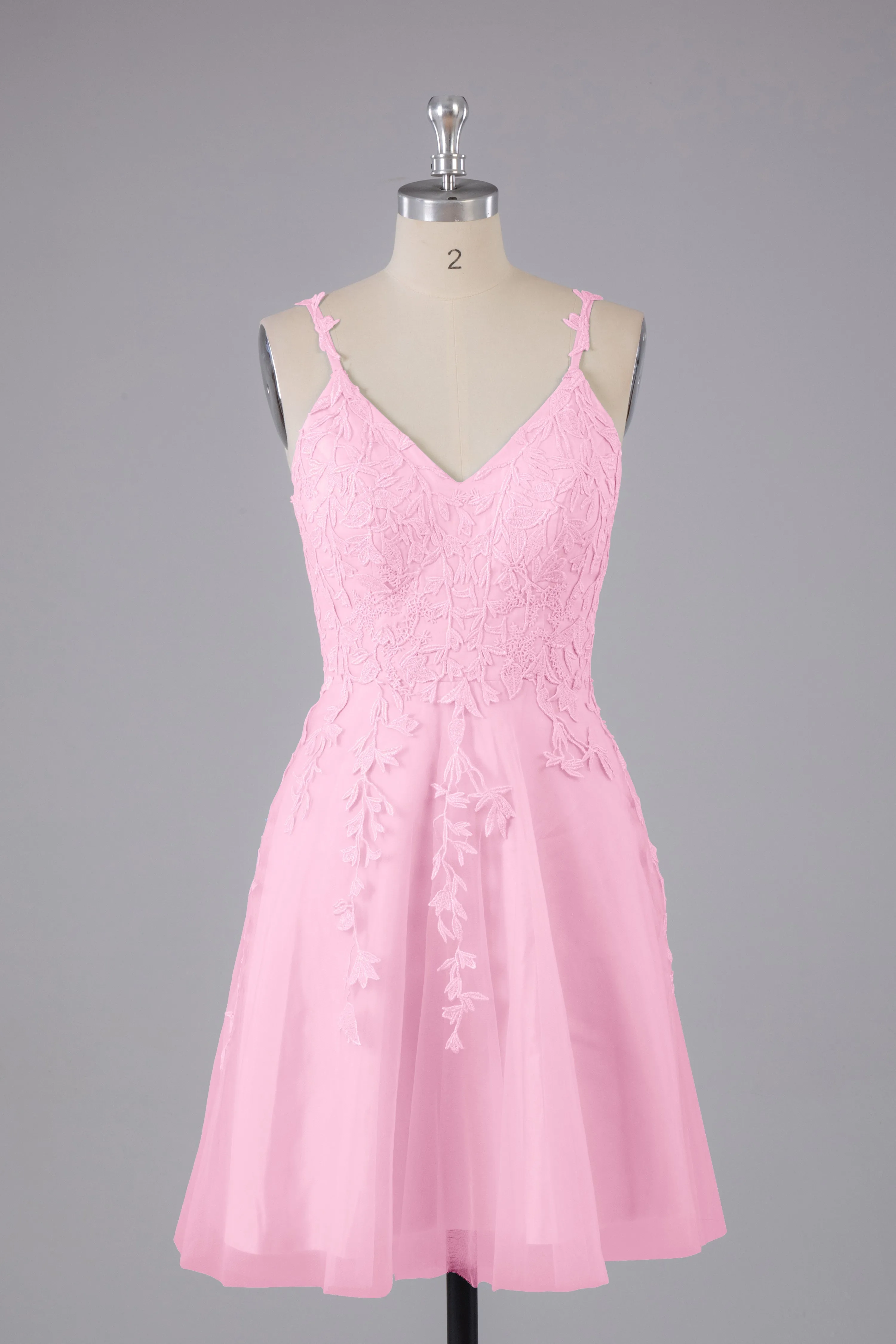 Beautiful Spaghetti Straps V Neck Bridesmaid Dresses