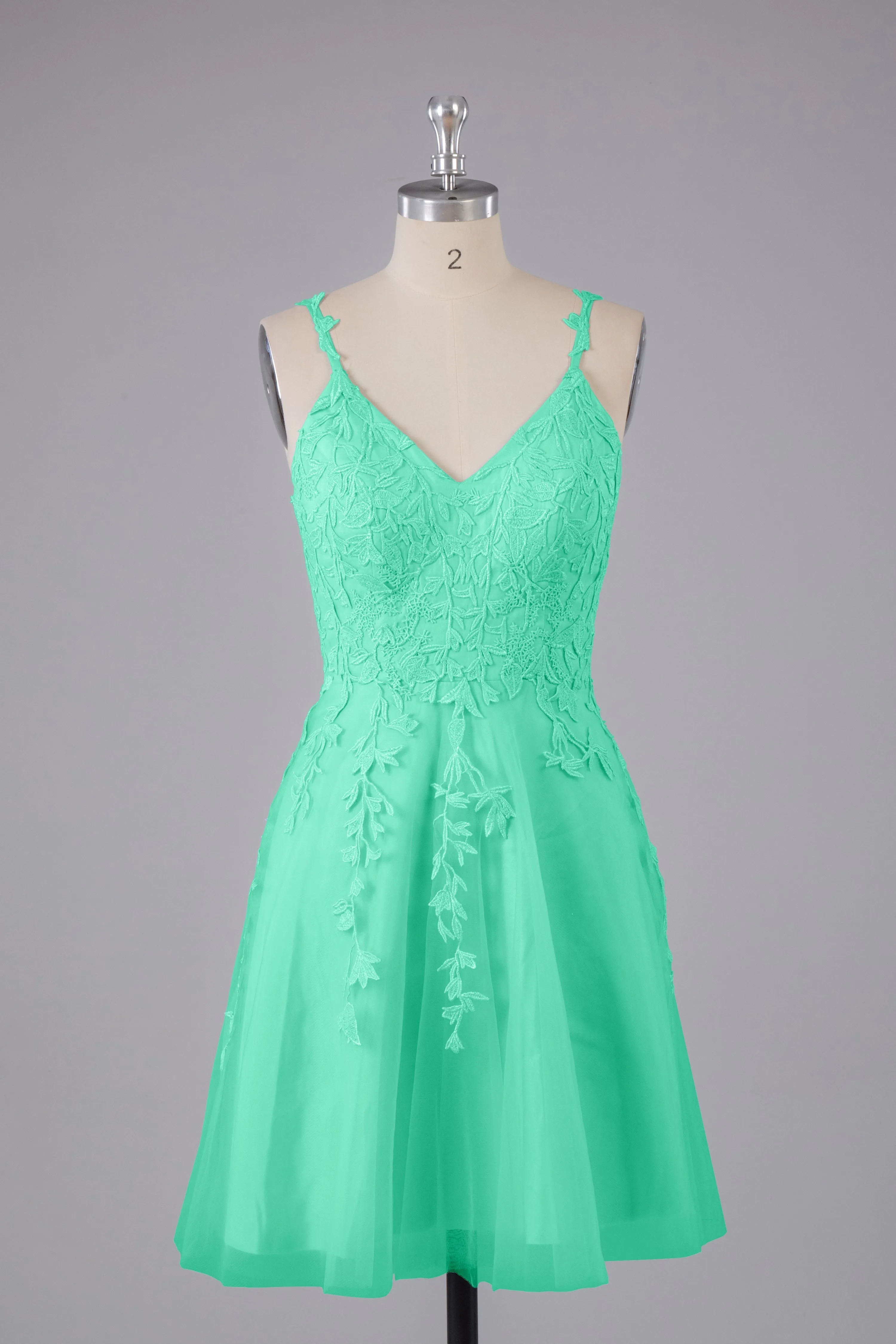 Beautiful Spaghetti Straps V Neck Bridesmaid Dresses