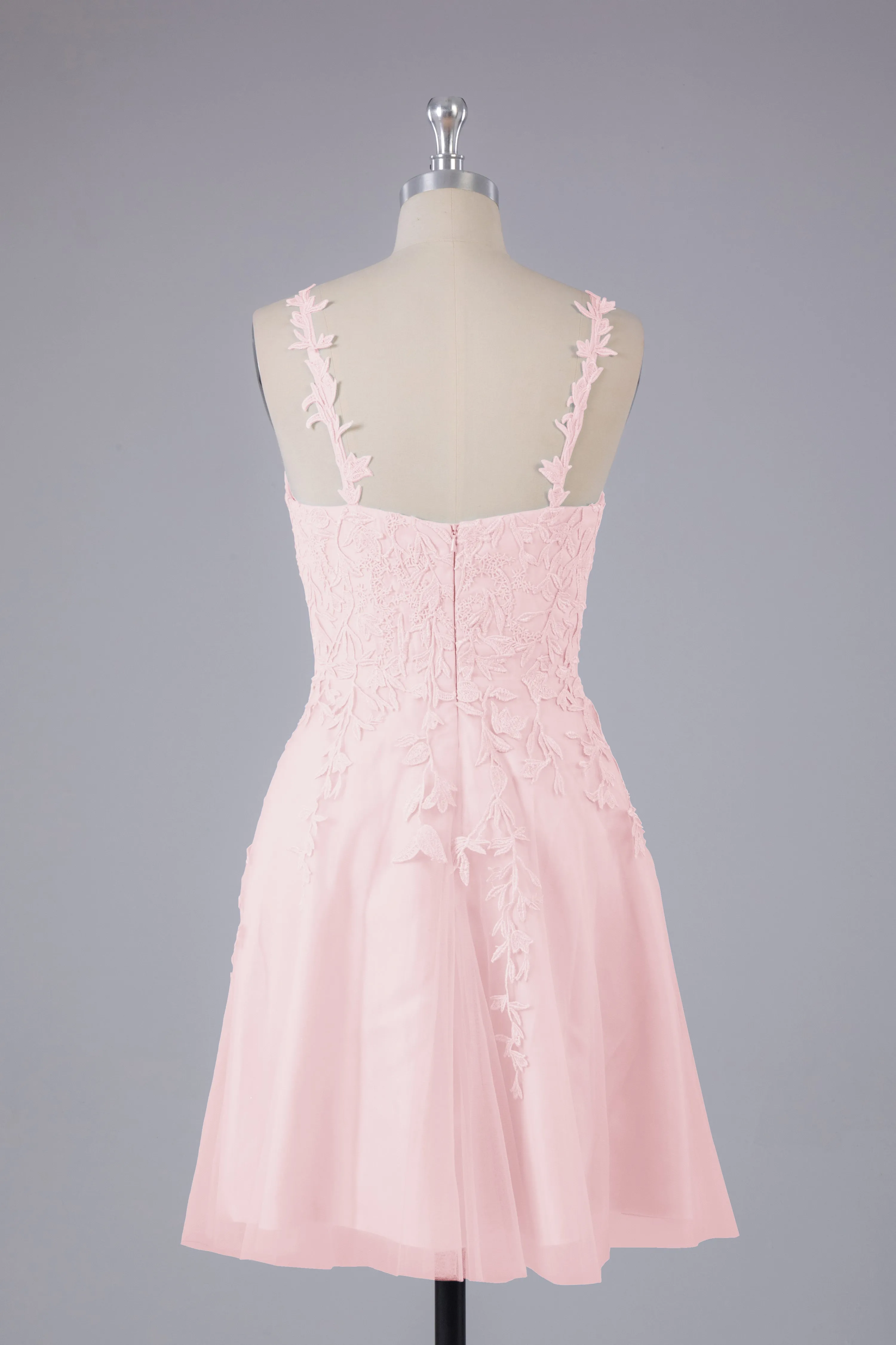 Beautiful Spaghetti Straps V Neck Bridesmaid Dresses