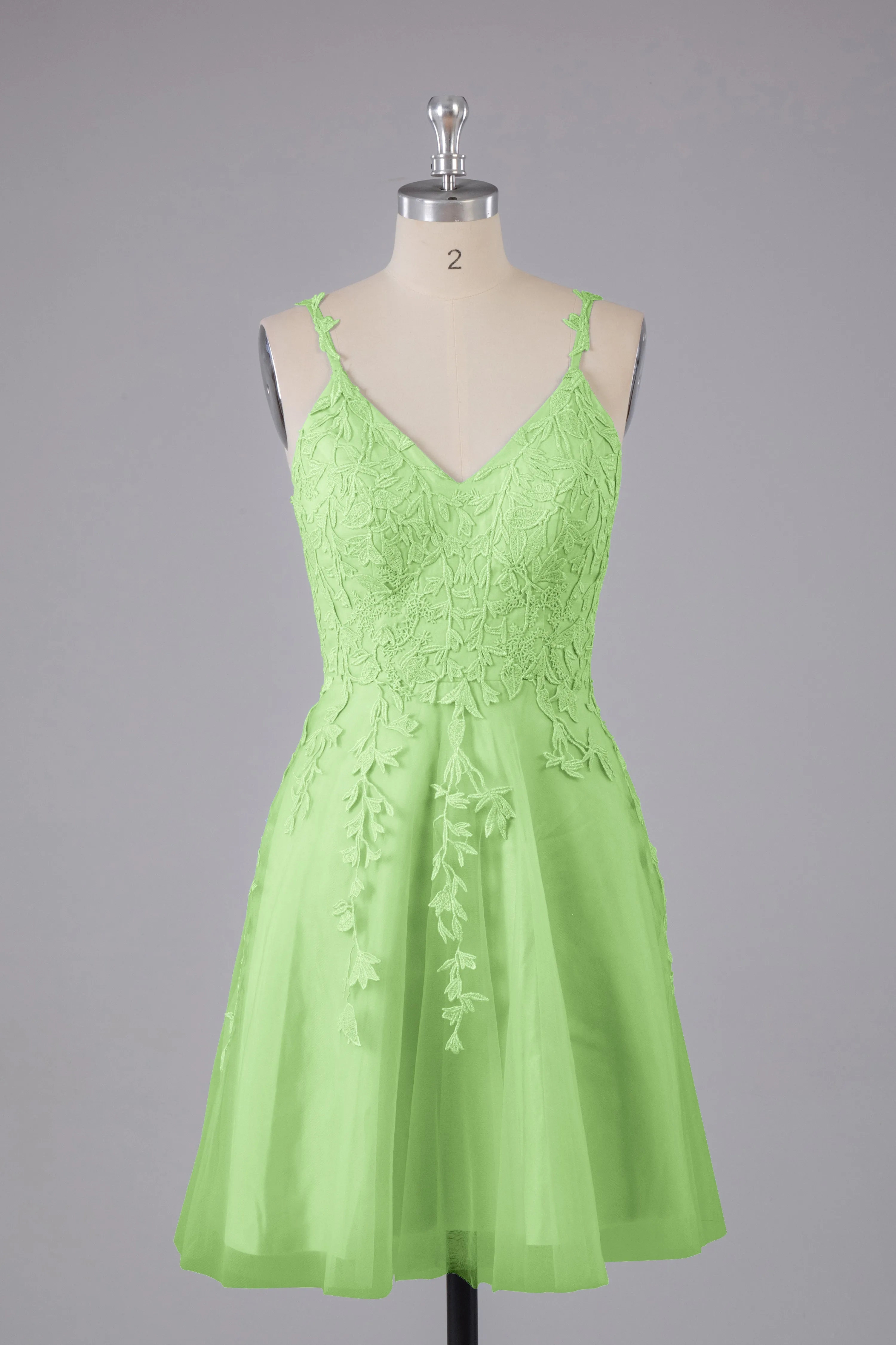 Beautiful Spaghetti Straps V Neck Bridesmaid Dresses