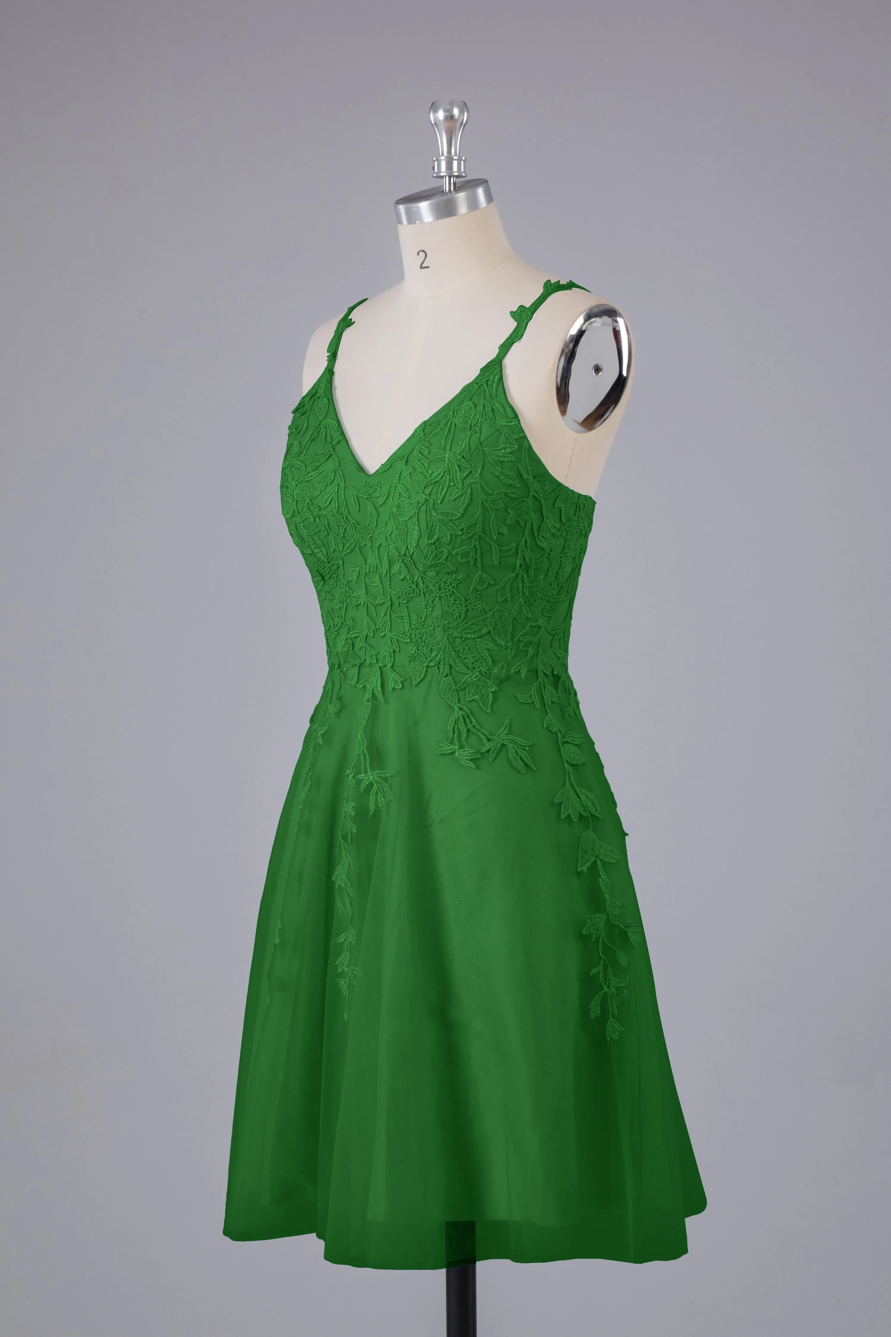 Beautiful Spaghetti Straps V Neck Bridesmaid Dresses