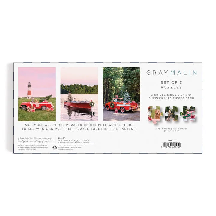 Gray Malin The Holiday 3-in-1 Puzzle Set