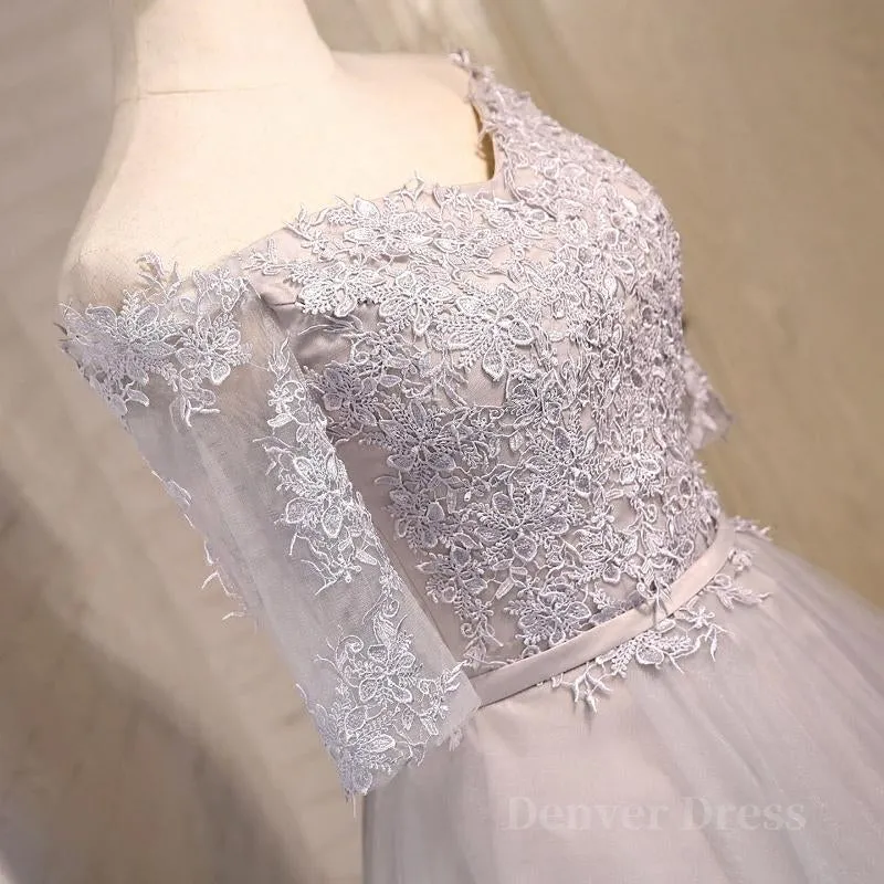 Half Sleeves Short Lace Prom Dresses Short Lace Homecoming Bridesmaid Dresses