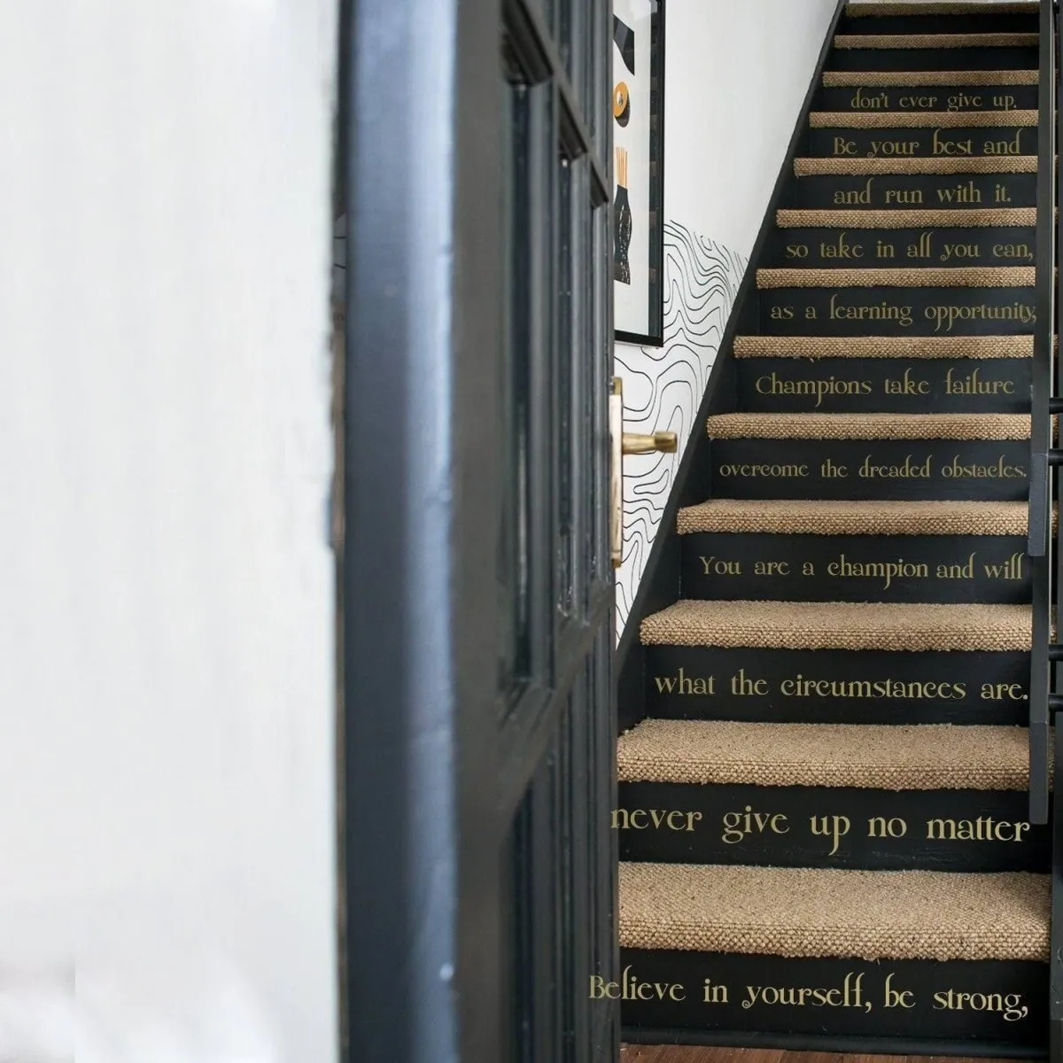 Inspirational Empowerment Vinyl Decal - Motivating Staircase Adhesive Sticker