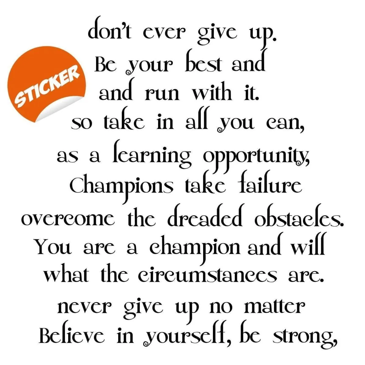Inspirational Empowerment Vinyl Decal - Motivating Staircase Adhesive Sticker