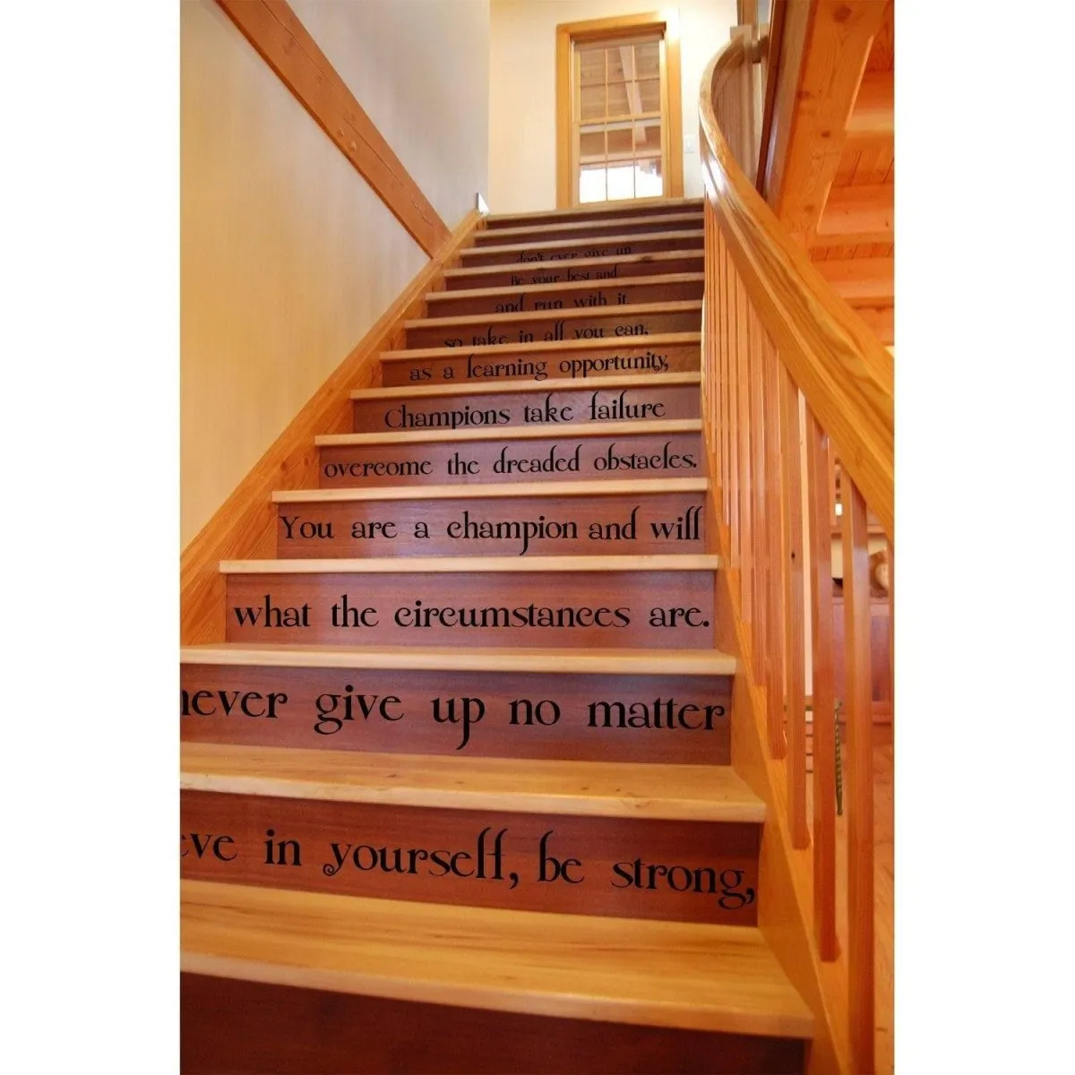 Inspirational Empowerment Vinyl Decal - Motivating Staircase Adhesive Sticker