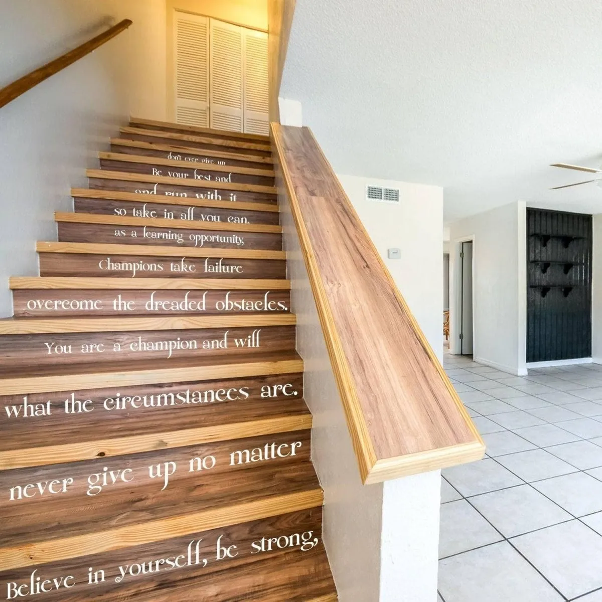 Inspirational Empowerment Vinyl Decal - Motivating Staircase Adhesive Sticker