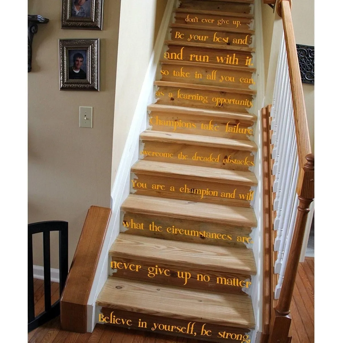 Inspirational Empowerment Vinyl Decal - Motivating Staircase Adhesive Sticker
