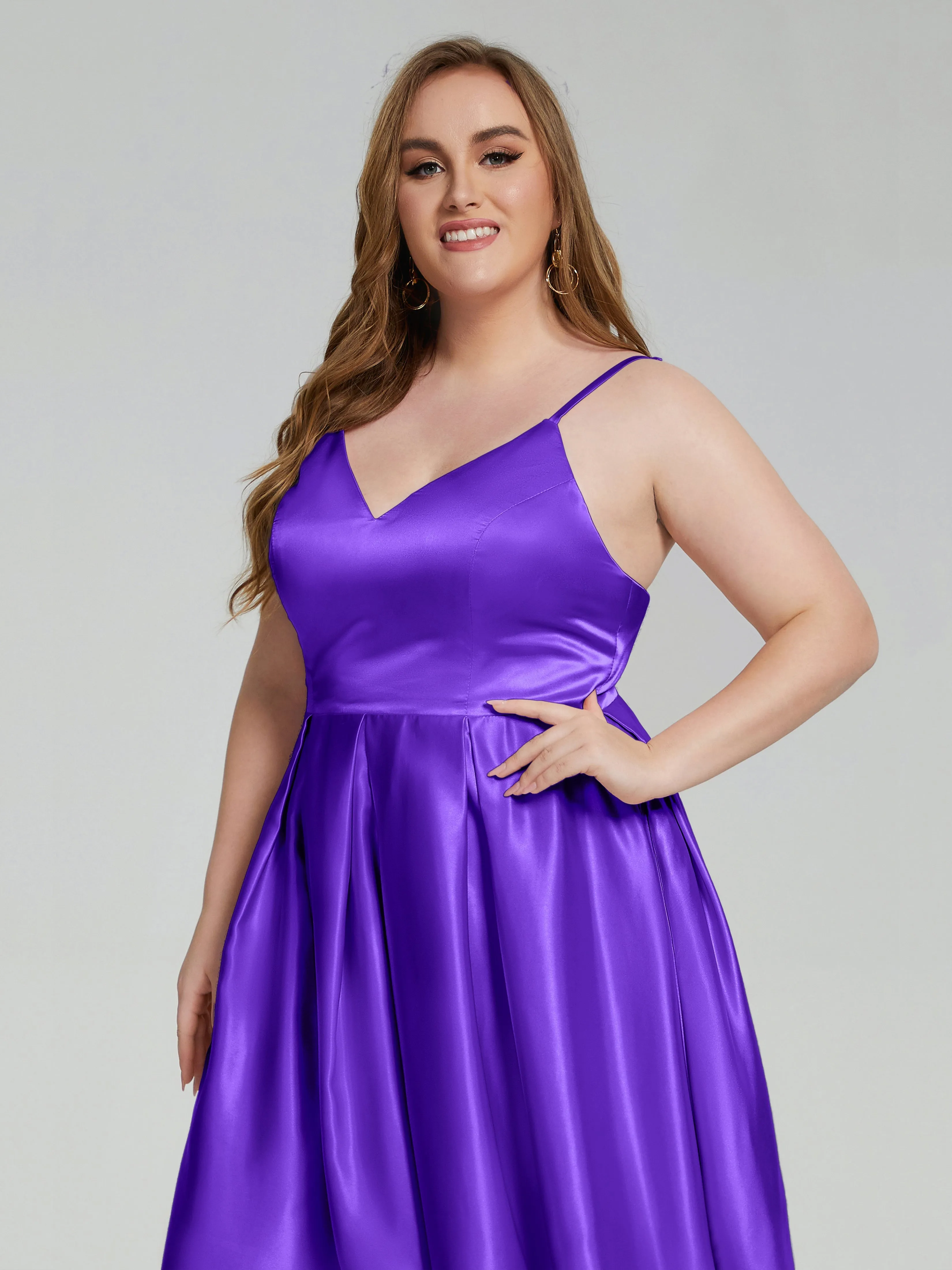 Josie Cute V Neck Short Plus Size Bridesmaid Dresses