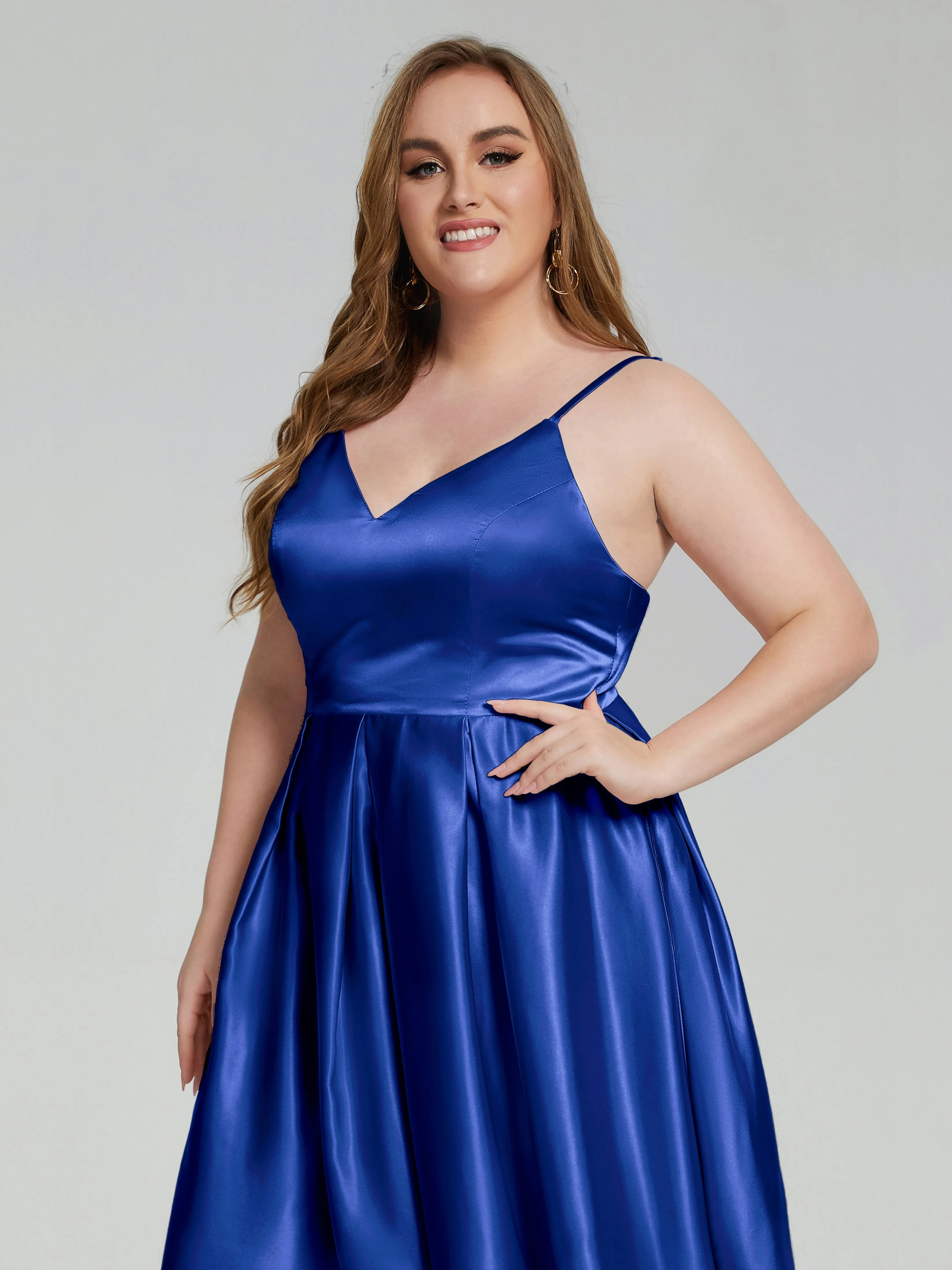 Josie Cute V Neck Short Plus Size Bridesmaid Dresses