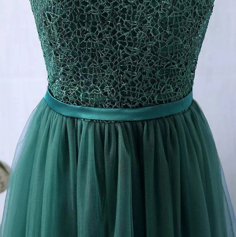 Lace and Tulle Bridesmaid Dress, Elegant Formal Dress