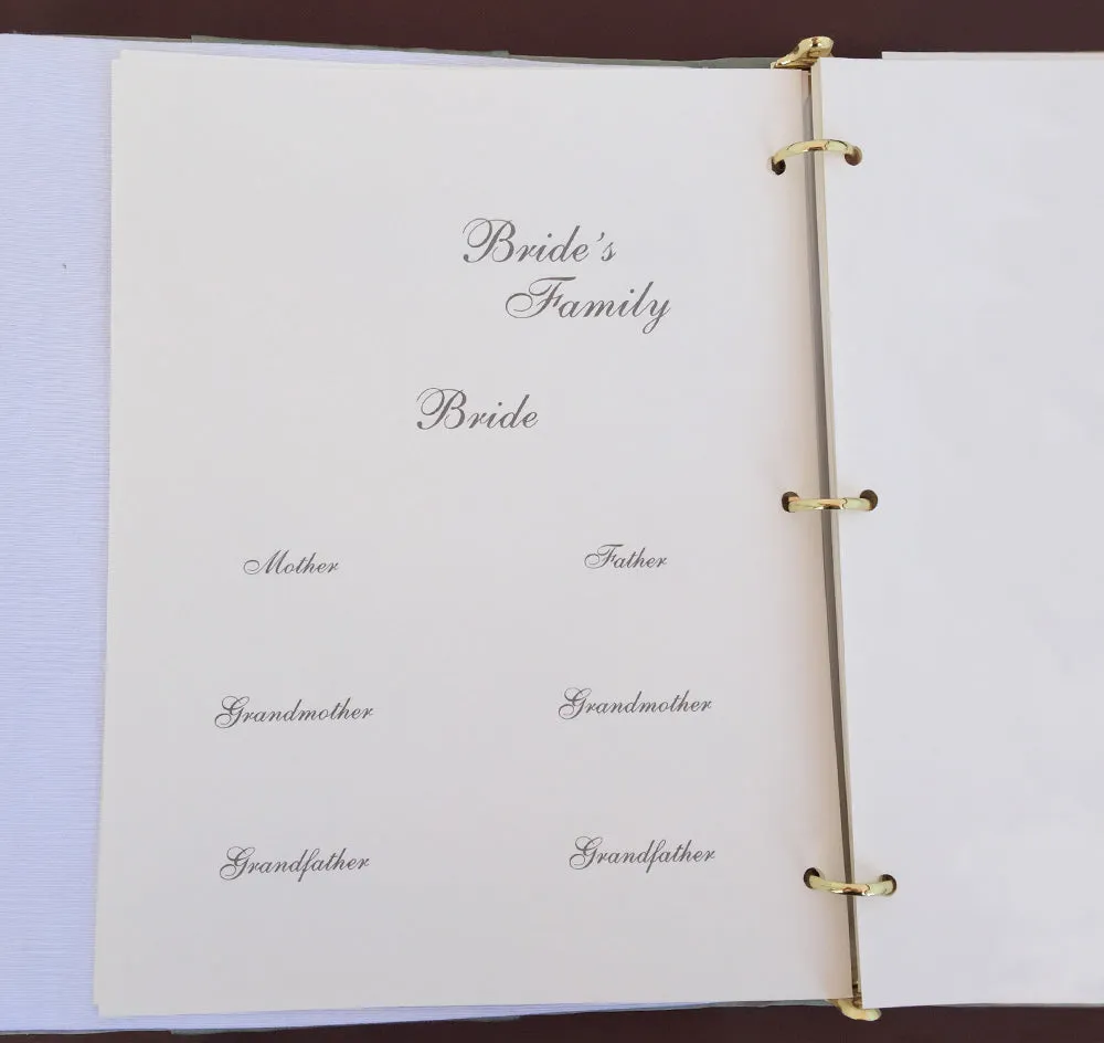 Love Knot Custom Color Wedding Memory Book