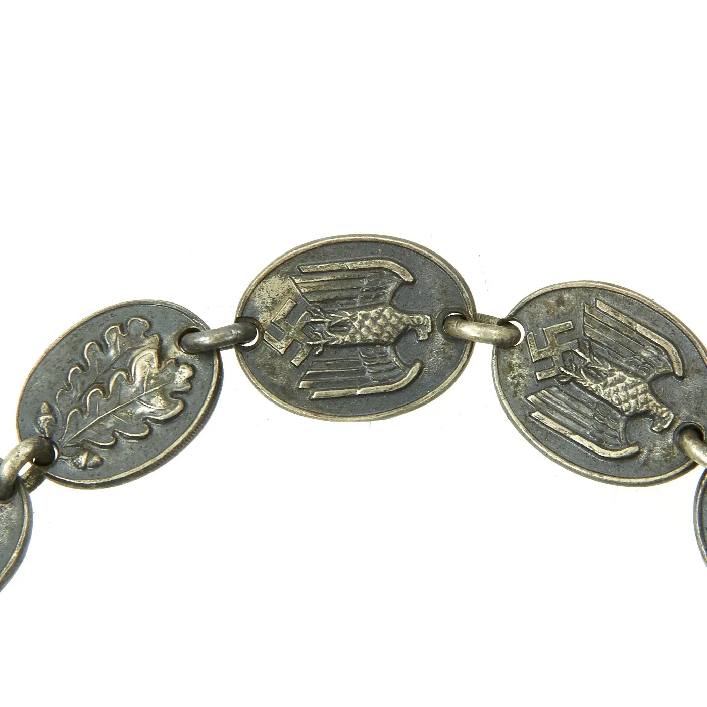 Original Extremely Rare German WWII Army Heer Standard Bearer Gorget with Partial Chain by C.E. Juncker Berlin