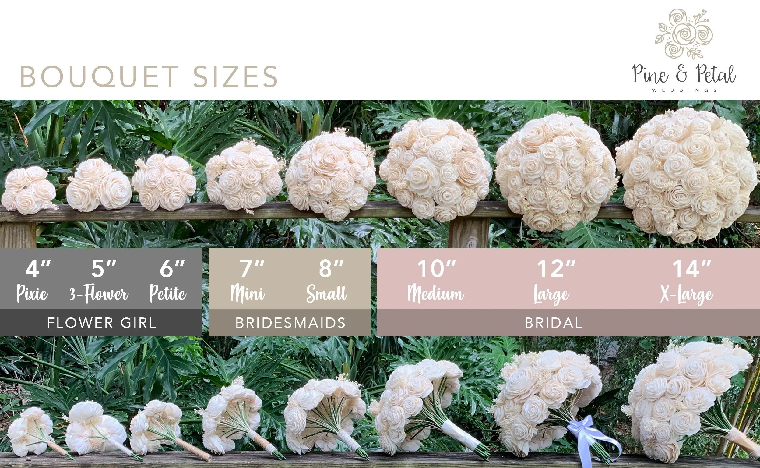 Peach, Navy and Mint Bouquet