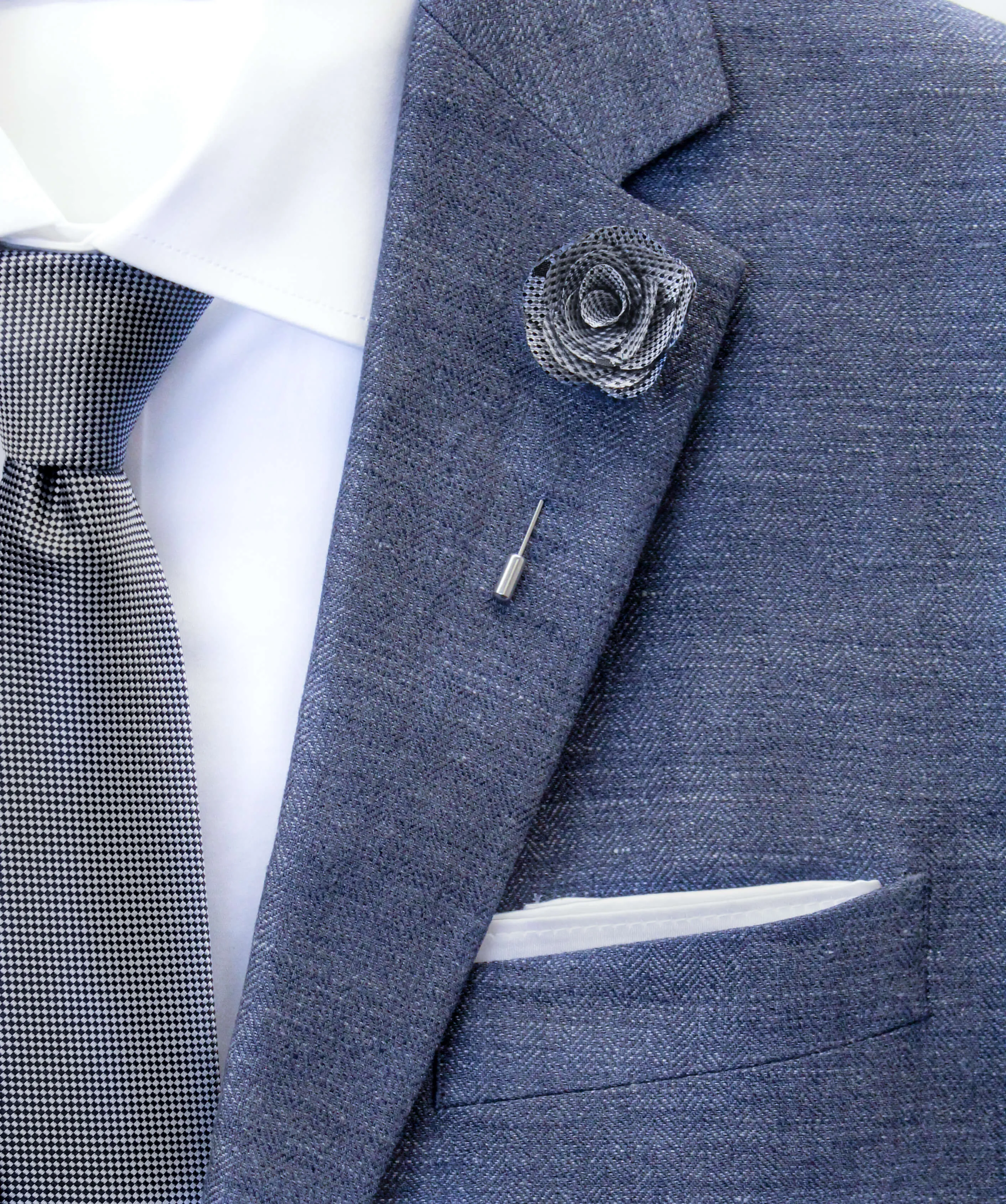 Playin' It Plaid Flower Lapel Pin