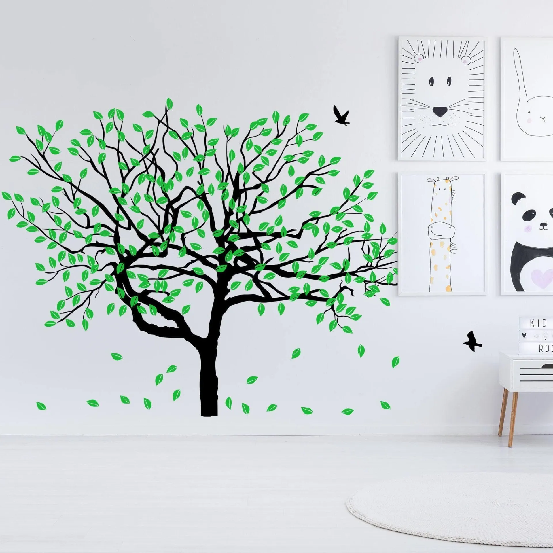 Serenity Tree Wall Sticker, Nature-Inspired Vinyl Decal, Botanical Art