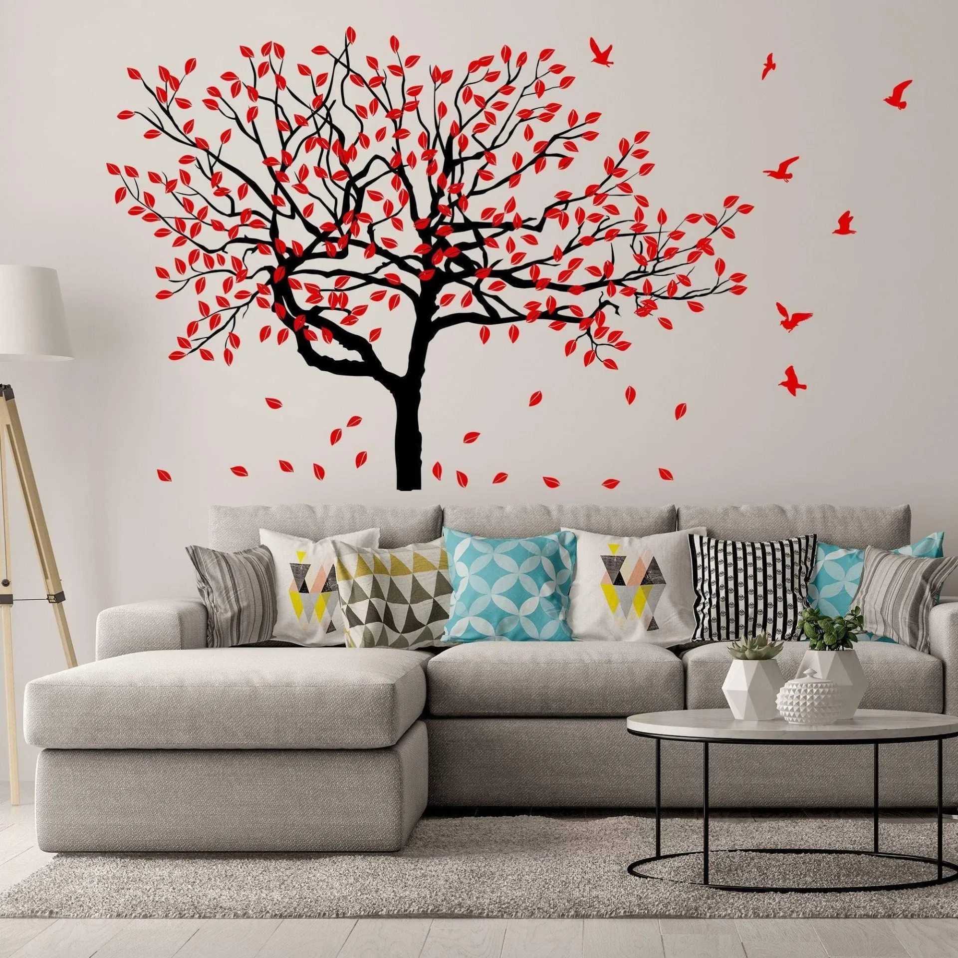 Serenity Tree Wall Sticker, Nature-Inspired Vinyl Decal, Botanical Art