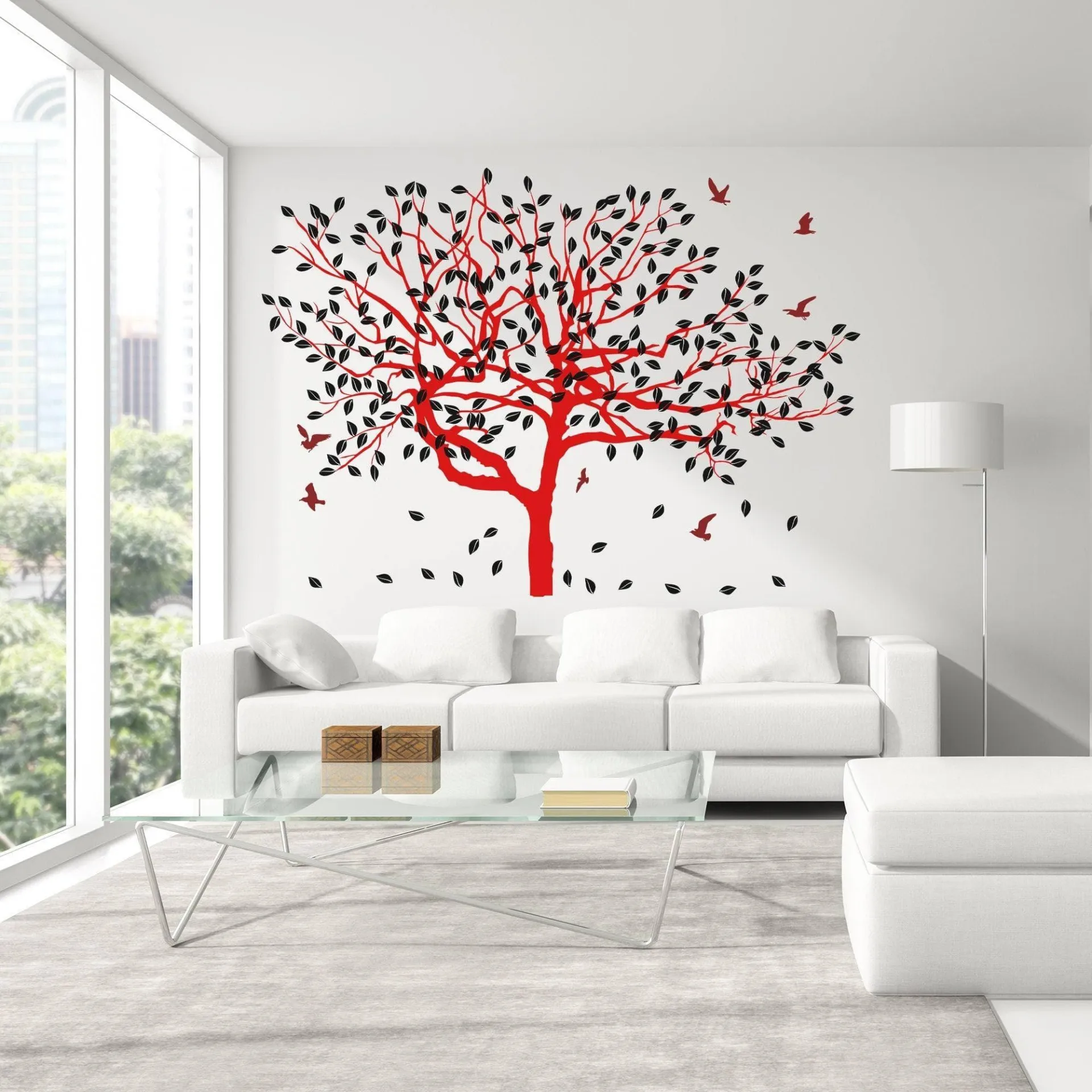 Serenity Tree Wall Sticker, Nature-Inspired Vinyl Decal, Botanical Art