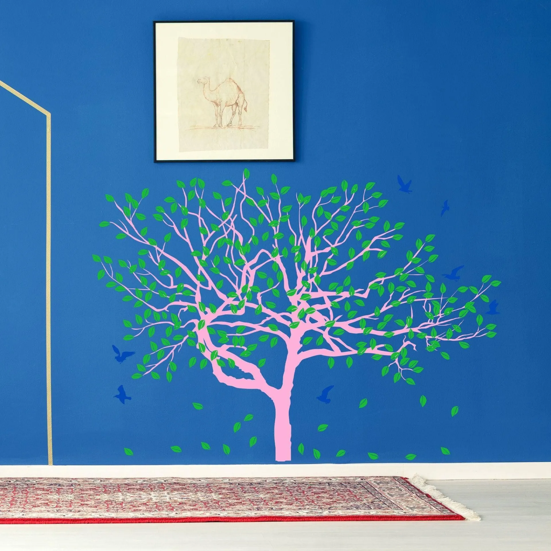 Serenity Tree Wall Sticker, Nature-Inspired Vinyl Decal, Botanical Art