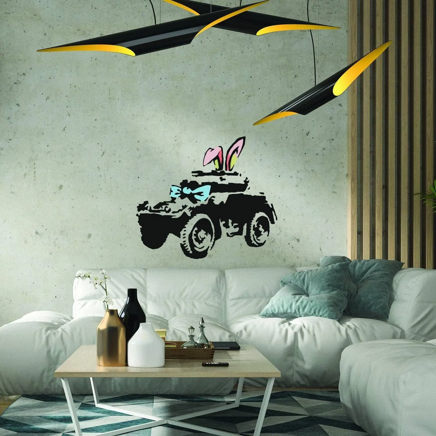 Urban Style Armored Vehicle, Cool Wall Decal Sticker Art, Aesthetic Room Décor
