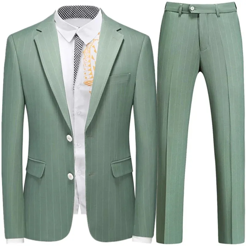 Violet Plaid Mens Three Piece Suit