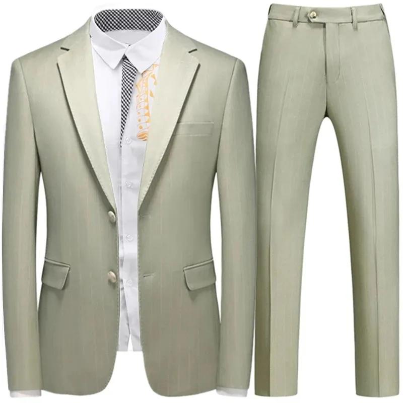 Violet Plaid Mens Three Piece Suit
