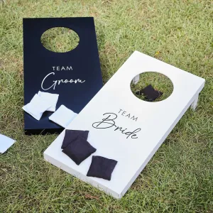 Wedding Garden Games - Corn Hole Team Bride / Team Groom