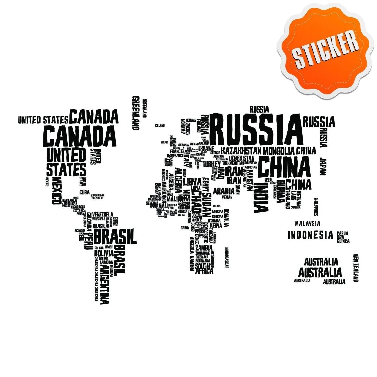 World Expedition Wall Sticker, International Journey Wall Transfer